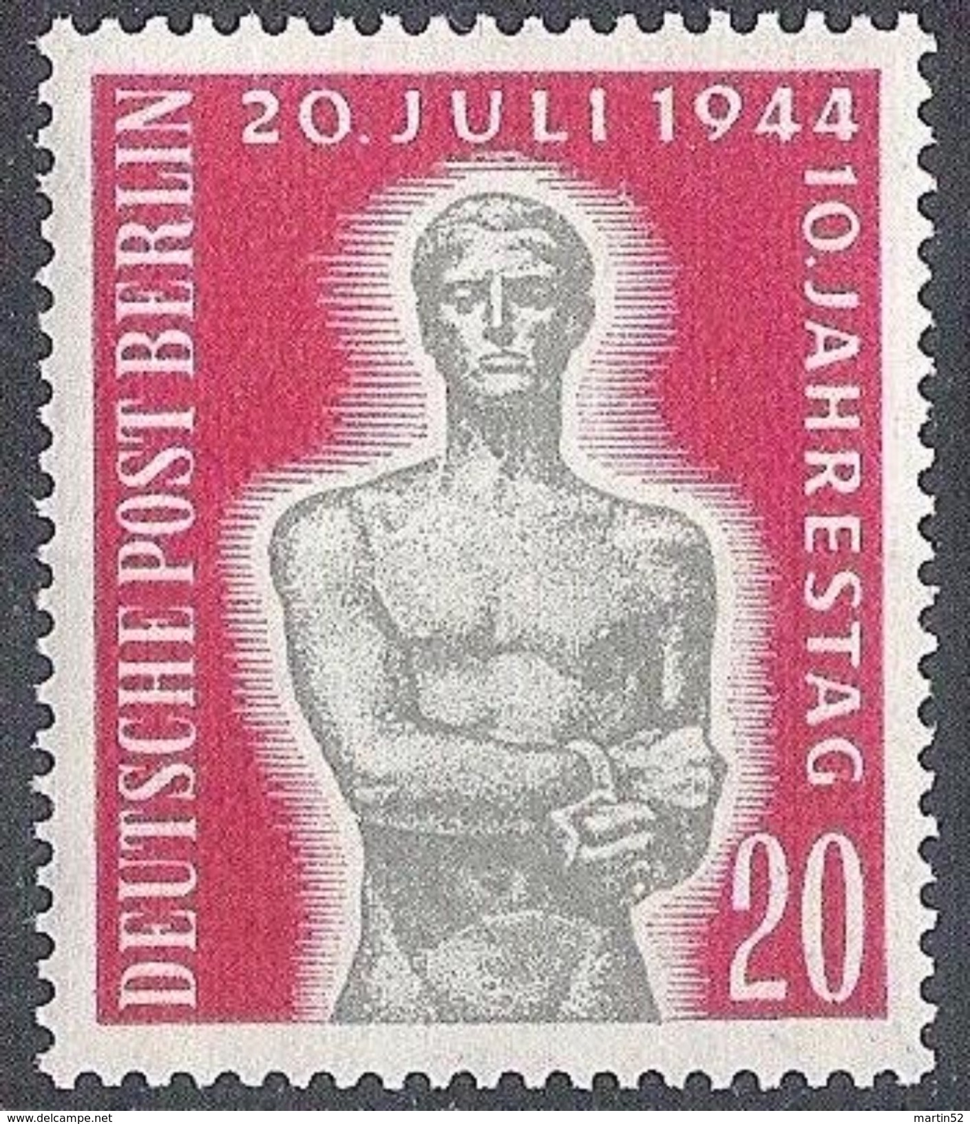Berlin 1954: "20 JULI 1944" (Denkmal) Michel-Nr. 119 ** Postfrisch MNH (Michel 6.50 Euro) - Monumenti