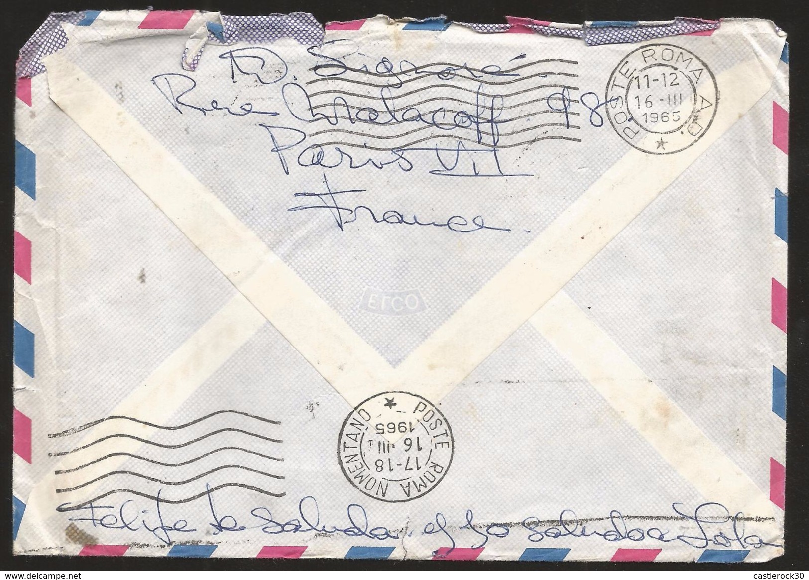 A) 1965 MEXICO, COLONIAL ARCHITECTURE, GUERRERO, AIRMAIL, CIRCULATED COVER FROM MEXICO TO ROME. - Mexico