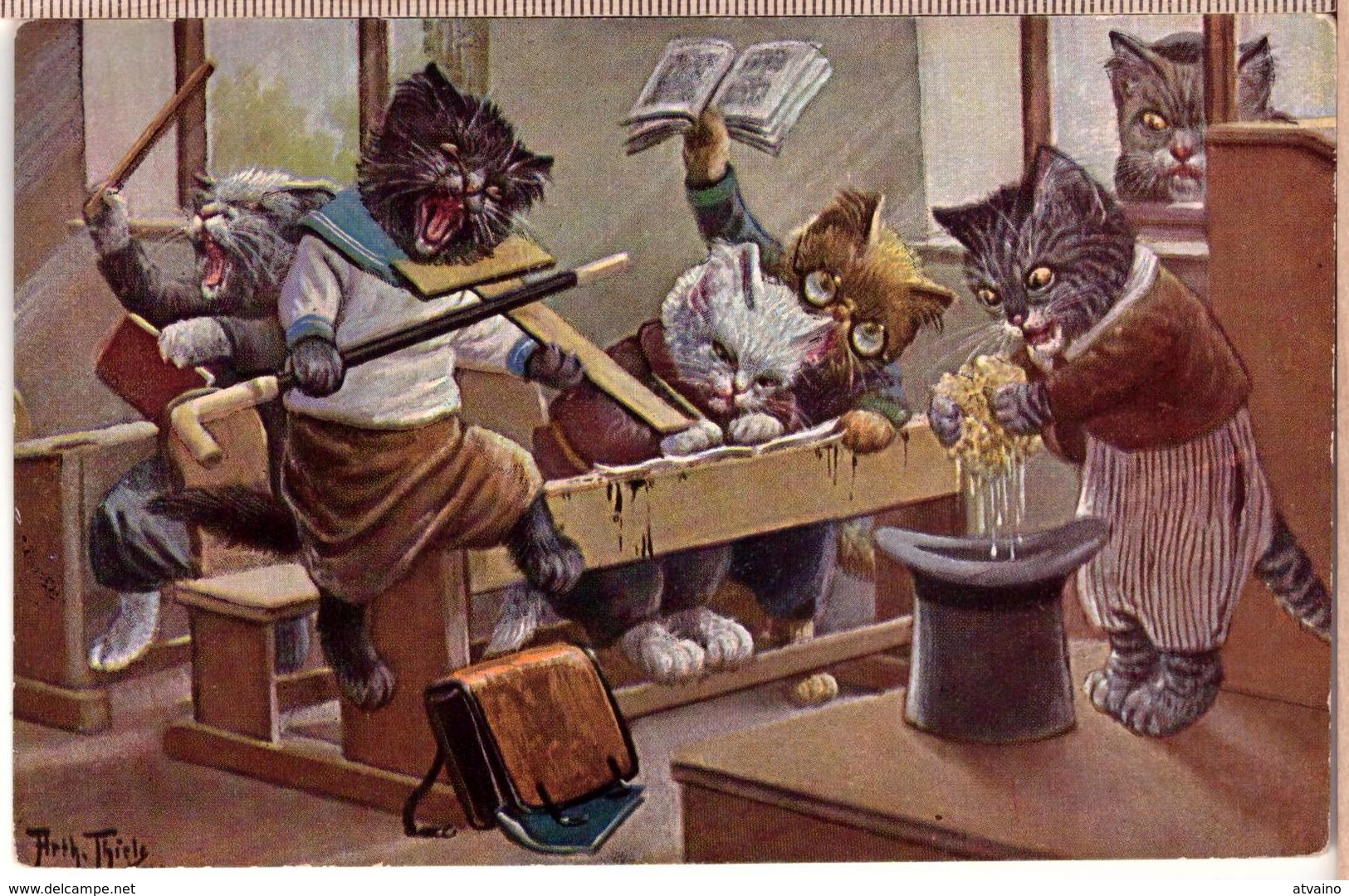 THIELE HUMAN DRESSED CATS KATZEN STUDENTS T.S.N. SERIES 1879 - Thiele, Arthur