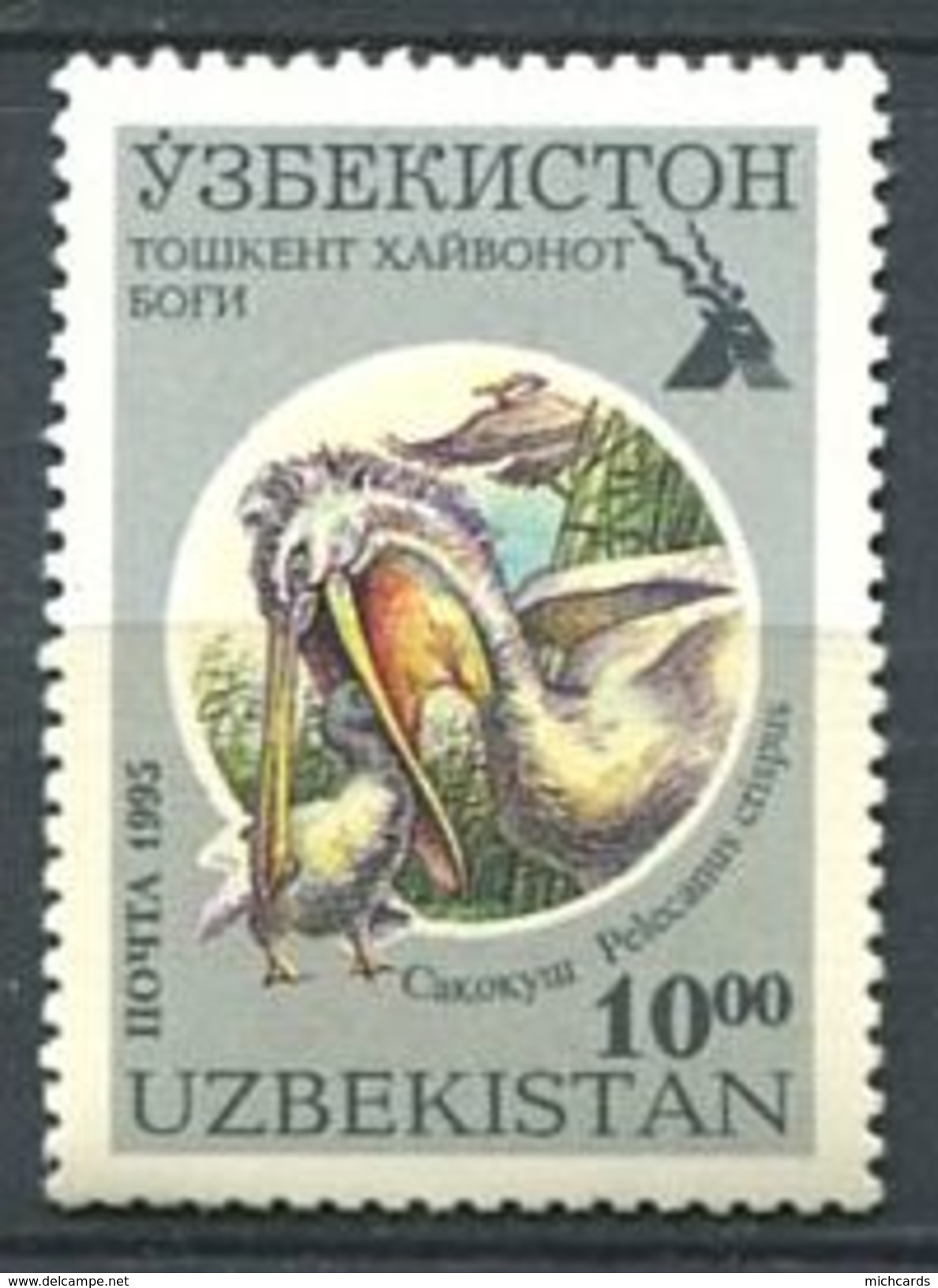 205 OUZBEKISTAN 1995 - Yvert 61 B - Pelican - Neuf ** (MNH) Sans Trace De Charniere - Ouzbékistan