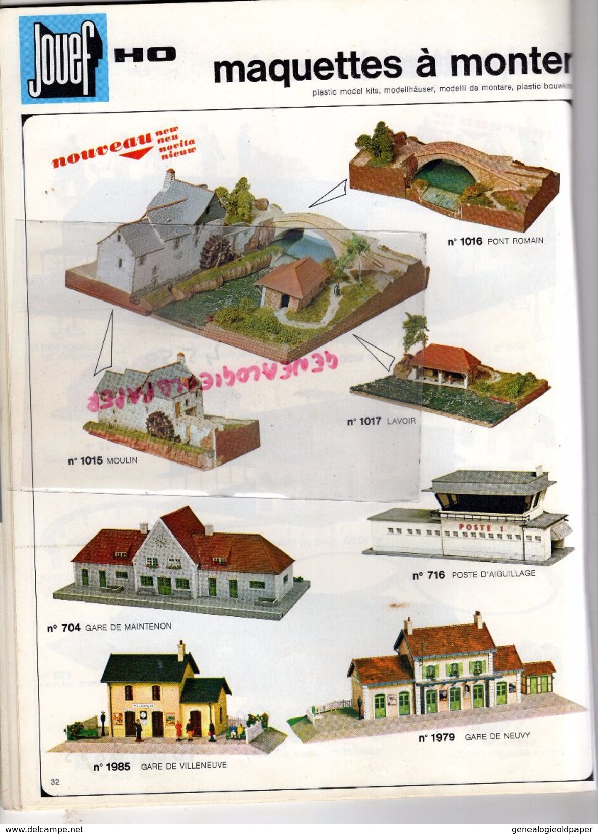 CATALOGUE JOUETS- JOUEF 1972-1973- LOCOMOTIVE GARE TRAINS- + TARFS-BILLARD TRACTEUR