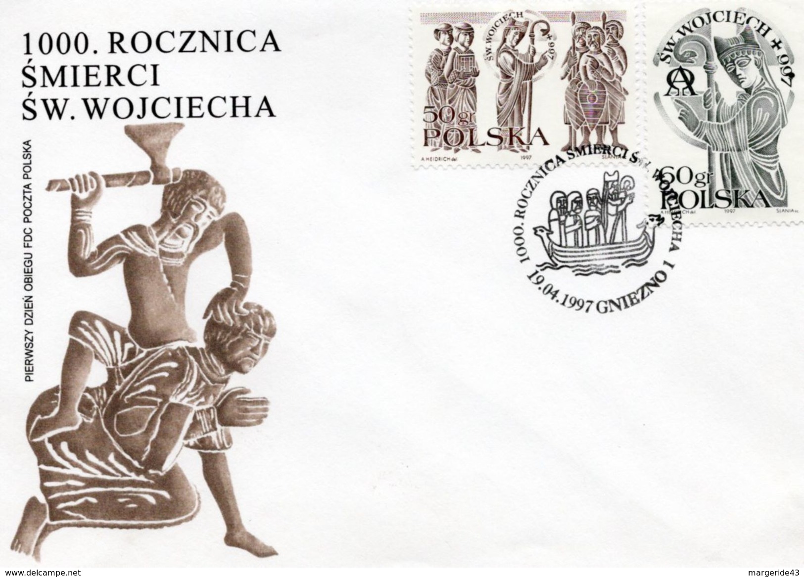 POLOGNE FDC MILLENAIRE WOJCIECHA - Christianity