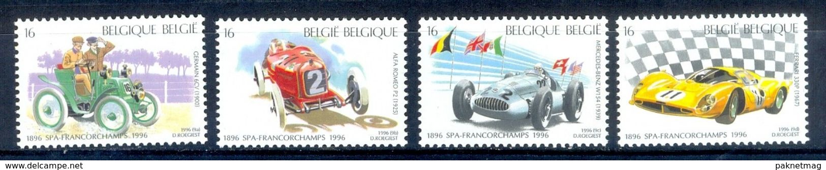 S156- België Belgique Belgium 1996. Oldtimer Racing Cars. Flag. Tree. - Unused Stamps