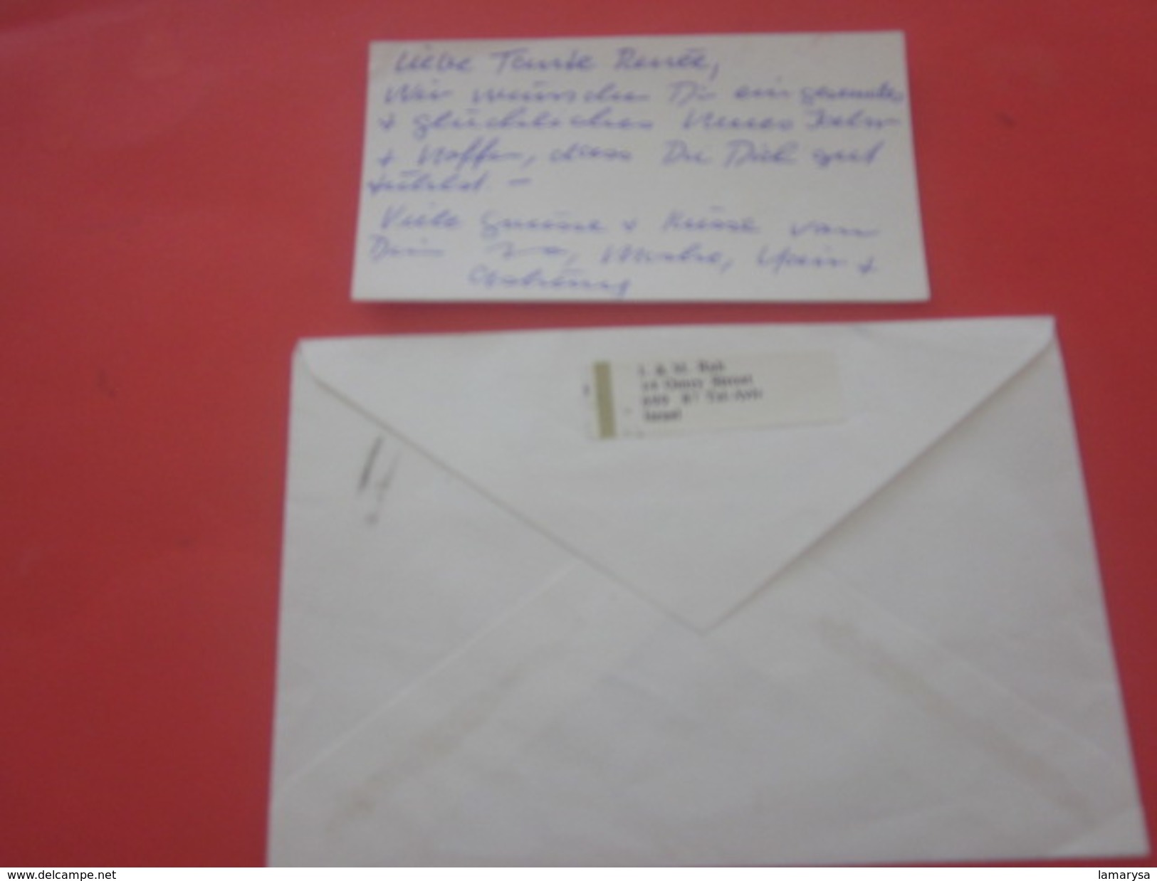 Lettre Mignonnette Et  Carte De V&oelig;ux Judaica  Asie Tel-Aviv Israël 1948-59 Lettre & Document Par Avion--Basel Suis - Covers & Documents
