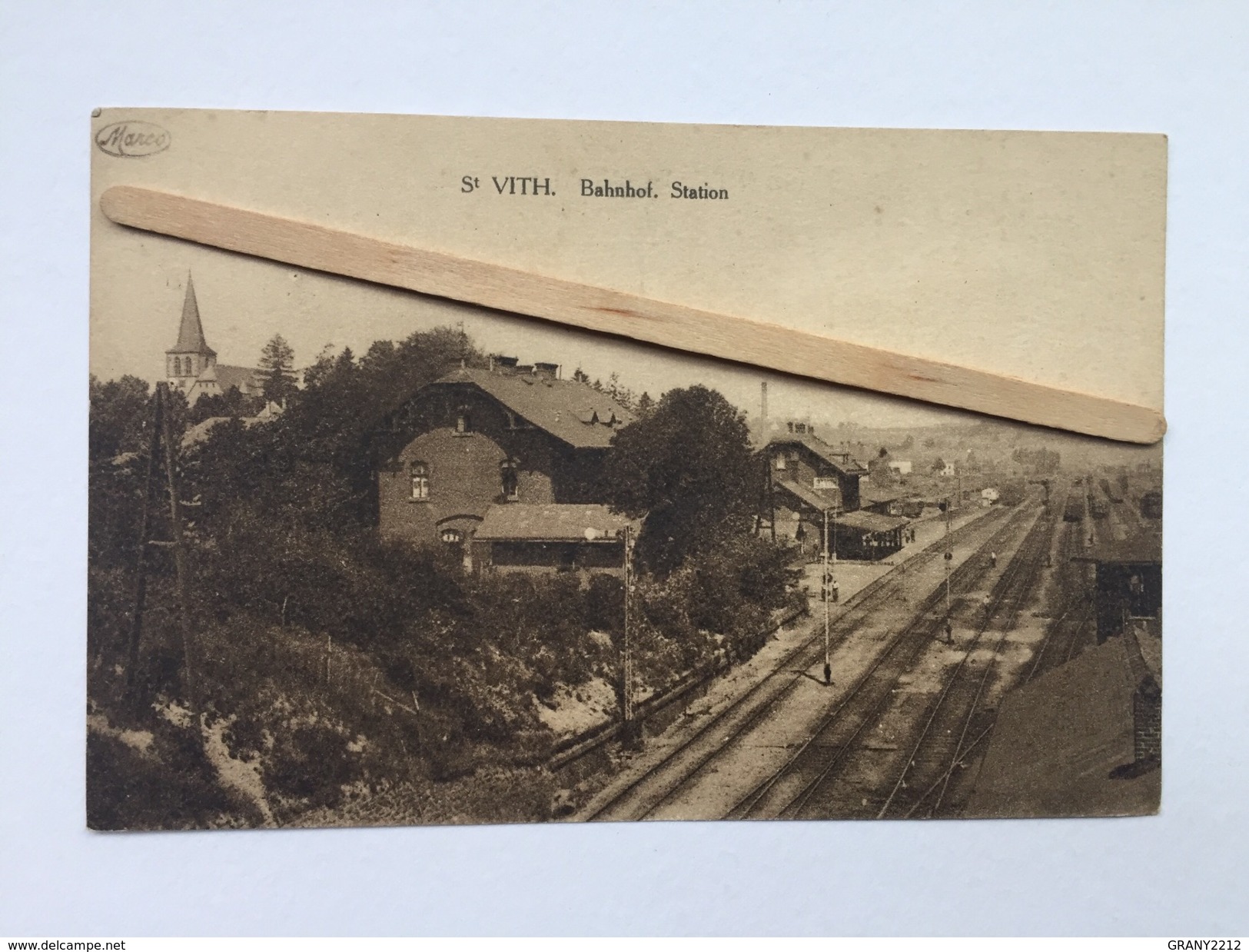 St VITH . " Bahnhof / Station " Panorama Animé ( 1925) Marco Marcovici. - Verviers