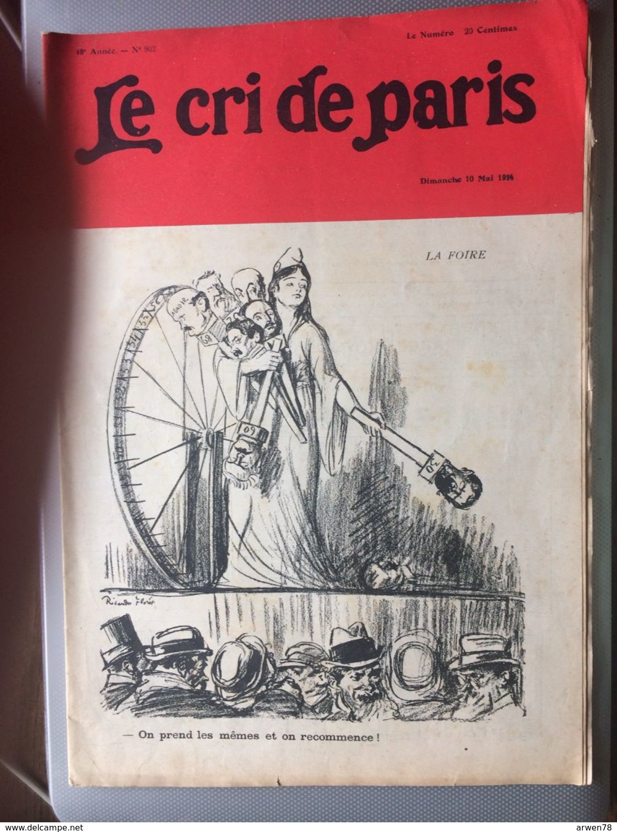 Le Cri De Paris La Foire Politique Ricardo Flores Pub La Mode Soeurs Boue Mai 1914 - Autres & Non Classés
