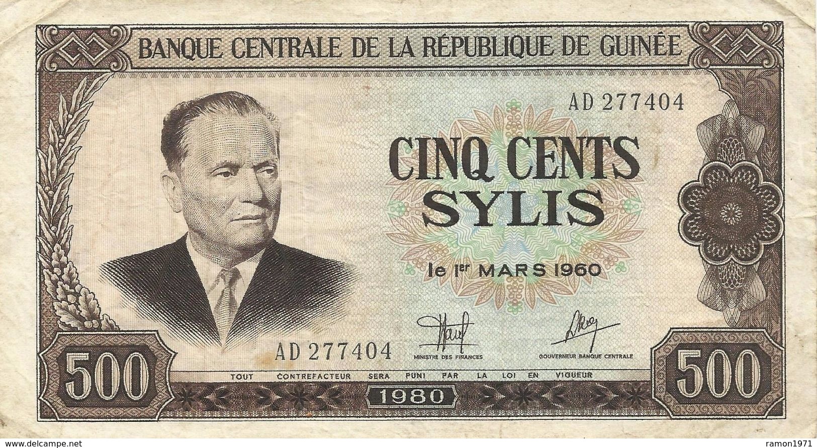 Guinea - 500 Sylis 1980 - Guinée