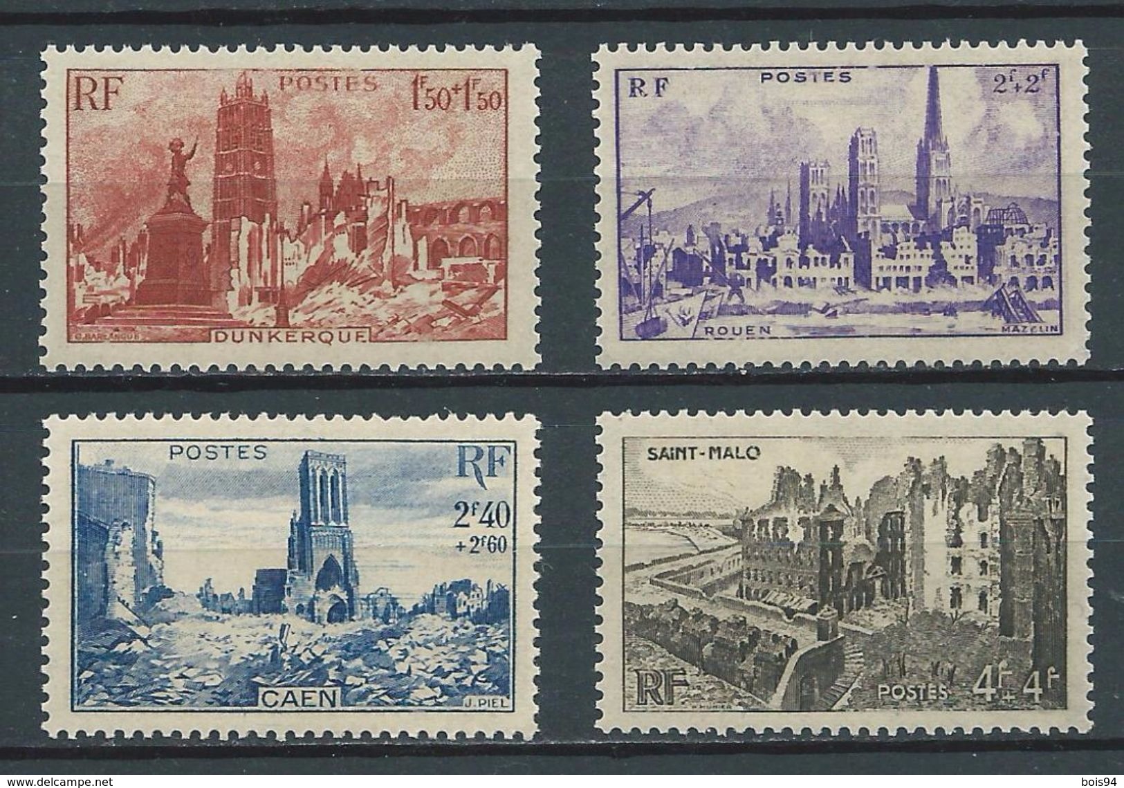 FRANCE 1945 . Série N°s 744 à 747 . Neufs ** (MNH) - Nuovi