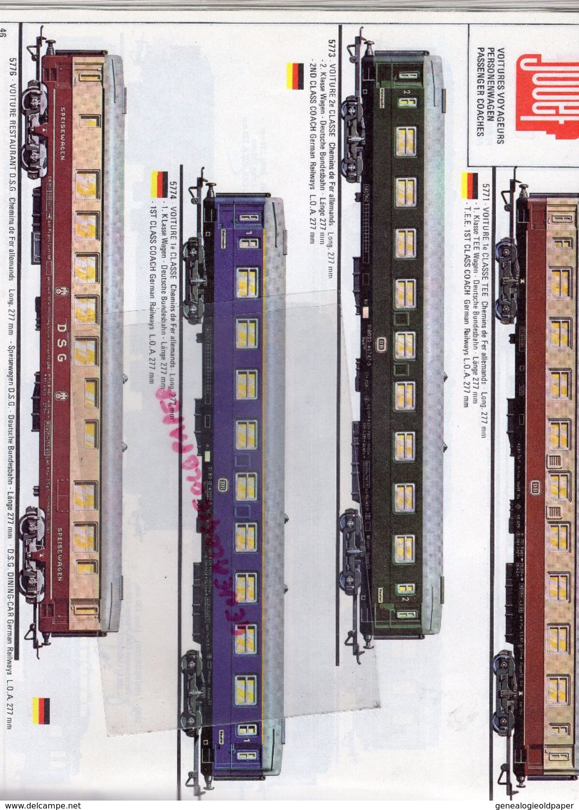 CATALOGUE JOUETS JOUEF- CHEMINS DE FER TRAIN GARE HO- -LOCOMOTIVE- 1976- JOUET