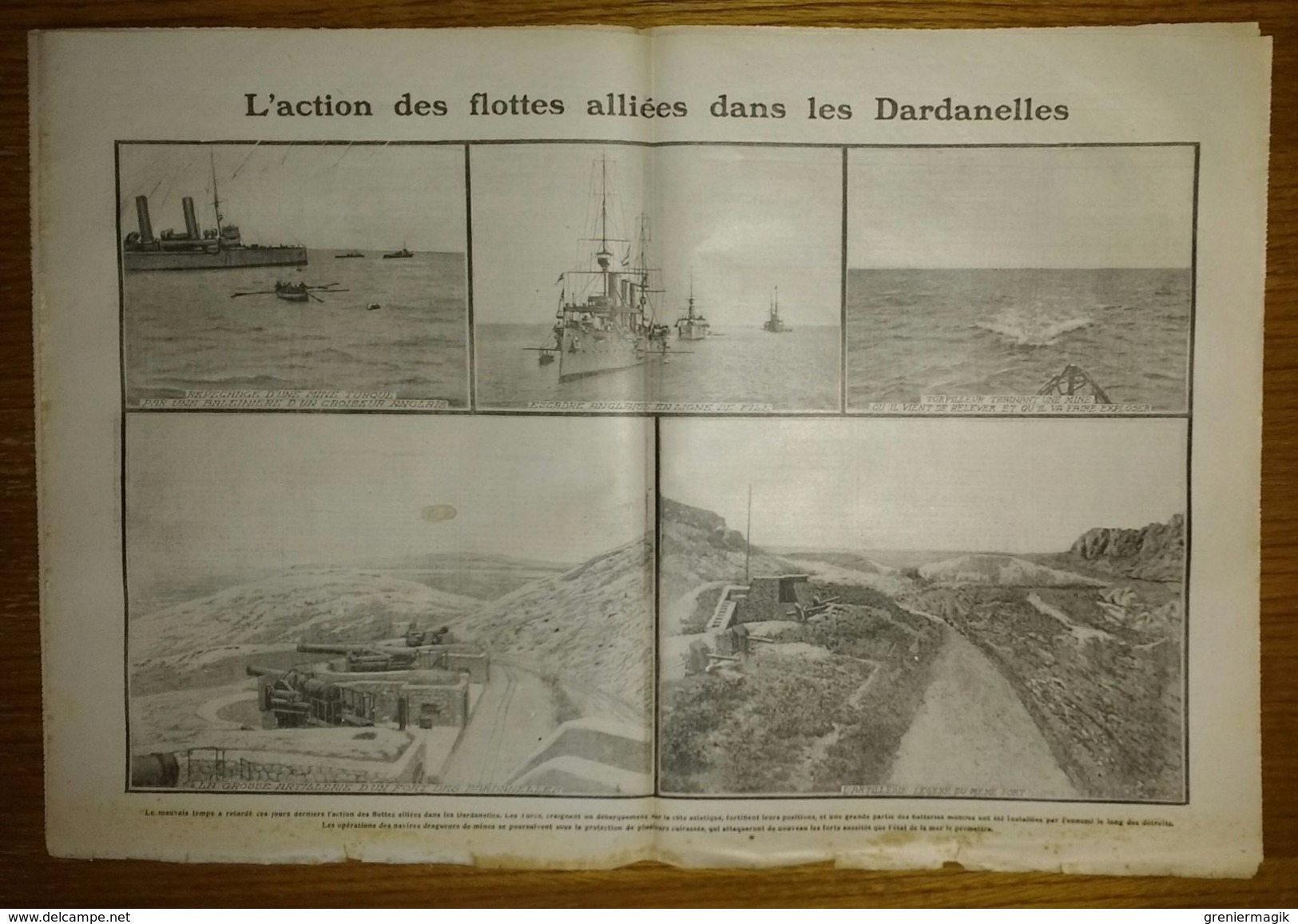 Excelsior N°1592 26/03/1915 Un Héros Reçoit La Médaille Militaire - Desclaux - Flottes Alliées Dans Les Dardanelles - Autres & Non Classés