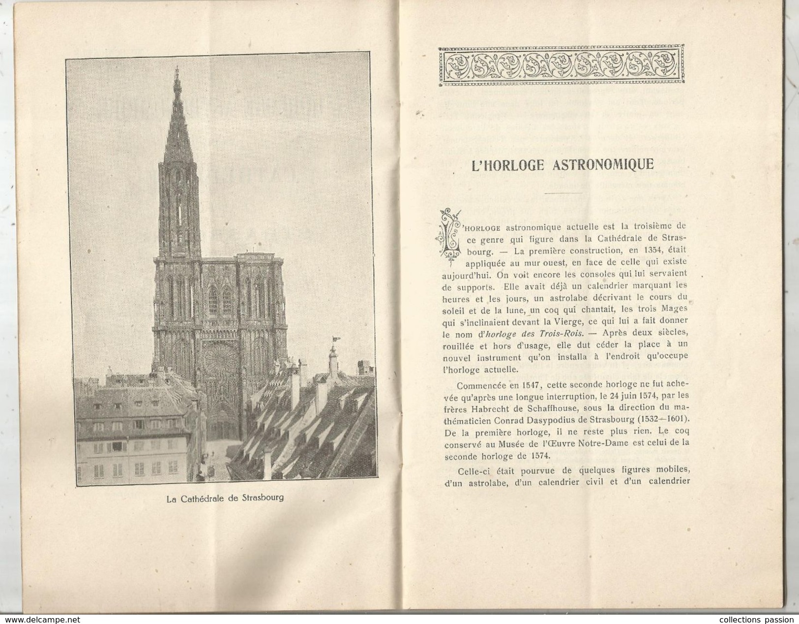 L'HORLOGE ASTRONOMIQUE , Cathédrale De Strasbourg  , 35 Pages , 3 Scans ,frais France : 1.95&euro; - Alsace