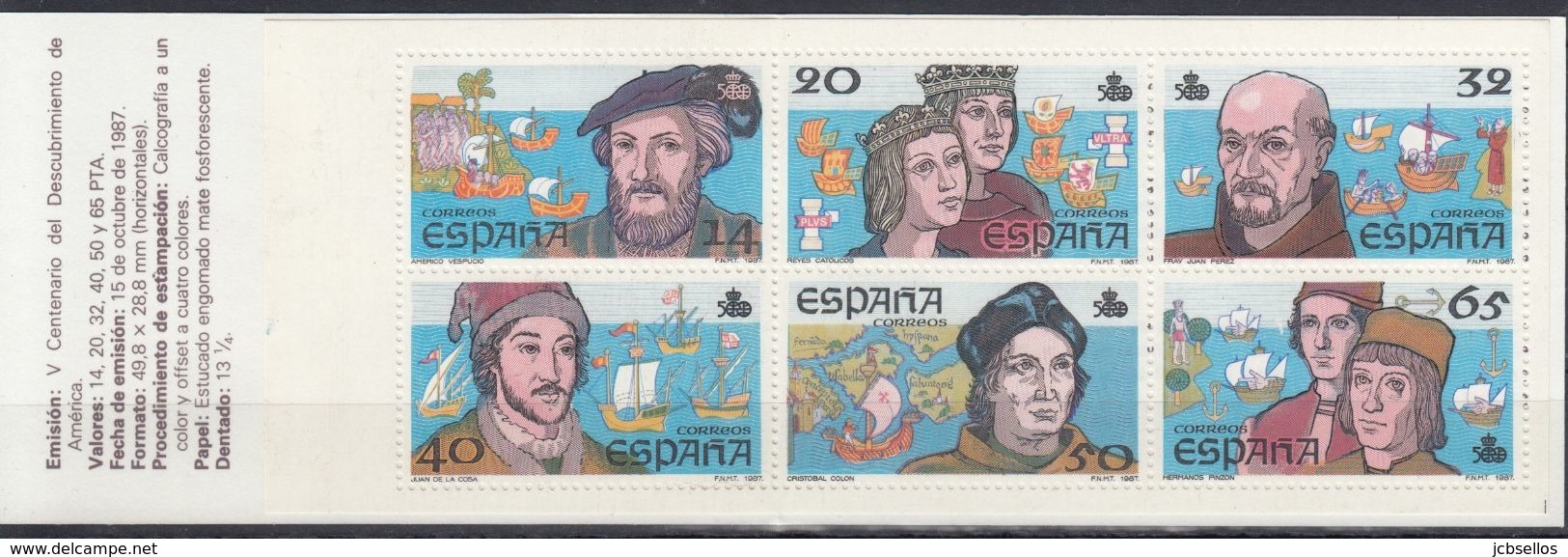 ESPAÑA 1987 CARNET Nº 2919-C NUEVO - Blocs & Hojas