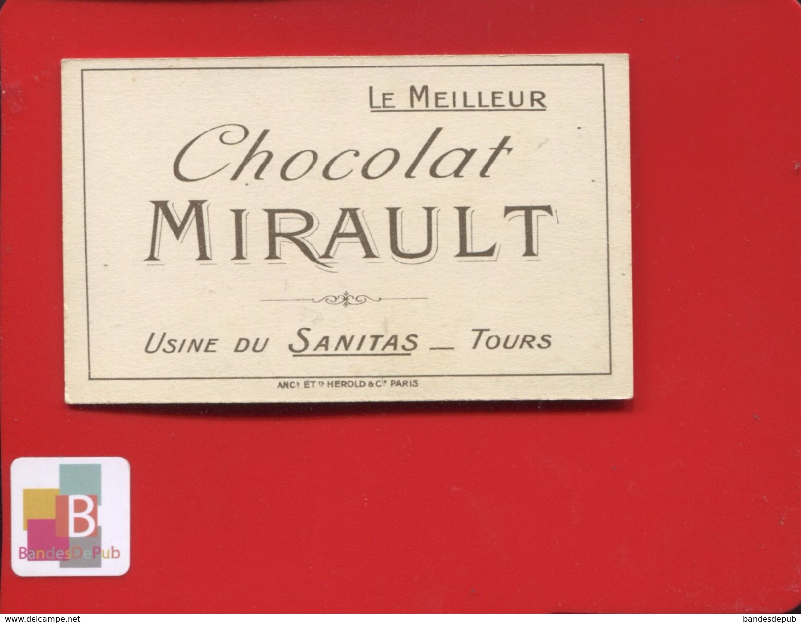 CHOCOLAT MIRAULT TOURS USINE SANITAS SUPERBE CHROMO HEROLD PAPILLON COLIADE - Autres & Non Classés