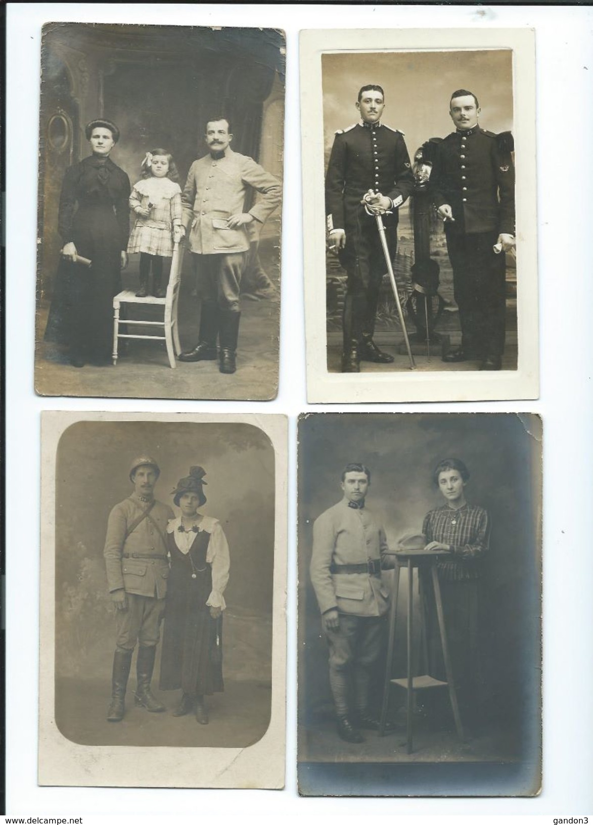 LOT    de       200     Cartes  Postales  PHOTO  :     Guerre  1914-1918   -    Portraits  et  Scènes Diverses