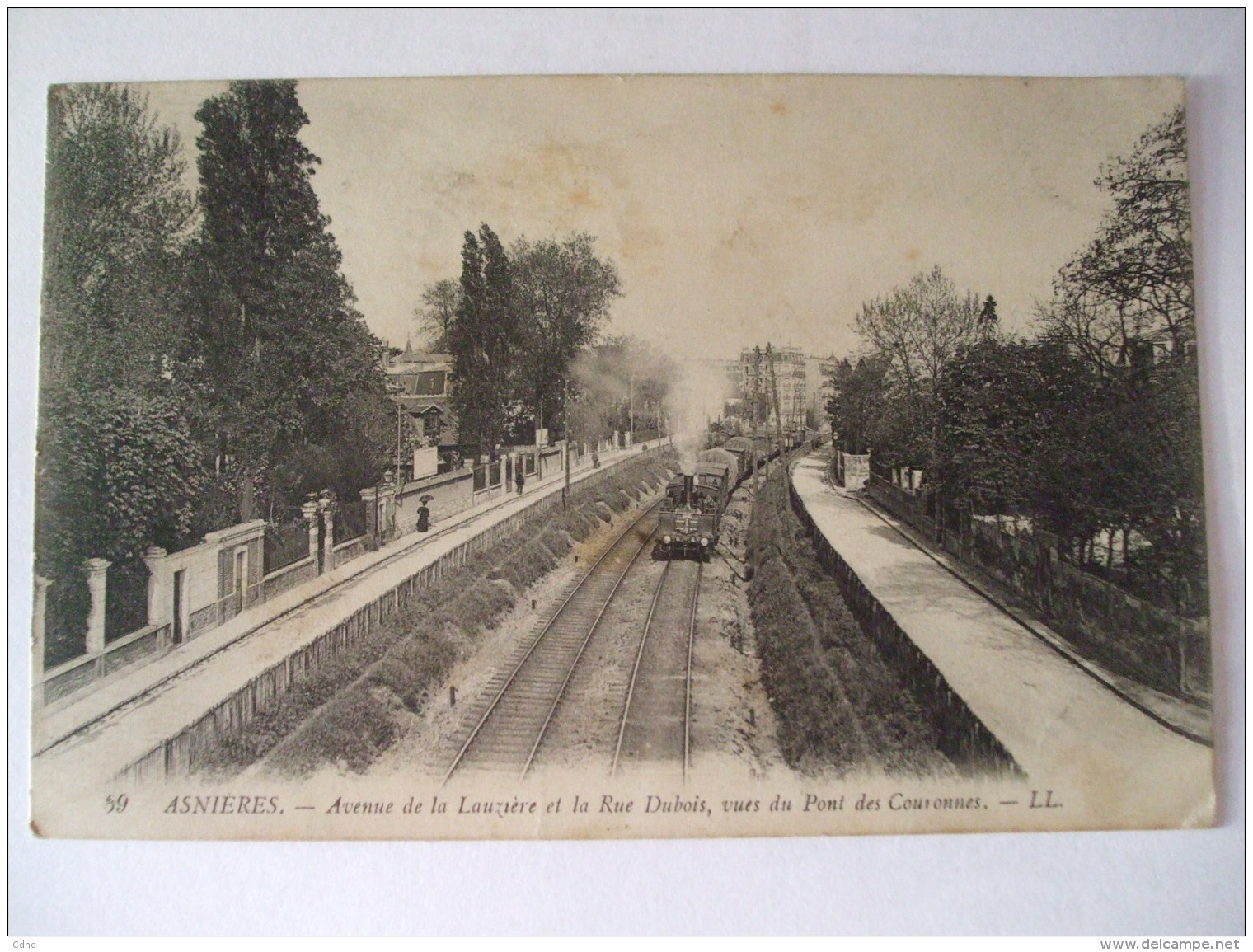 06082017 - 92 -  ASNIERES  -  AVENUE DE LA LAUZIERE ET LA RUE DUBOIS VUES DU PONT DES COURONNES - - Asnieres Sur Seine