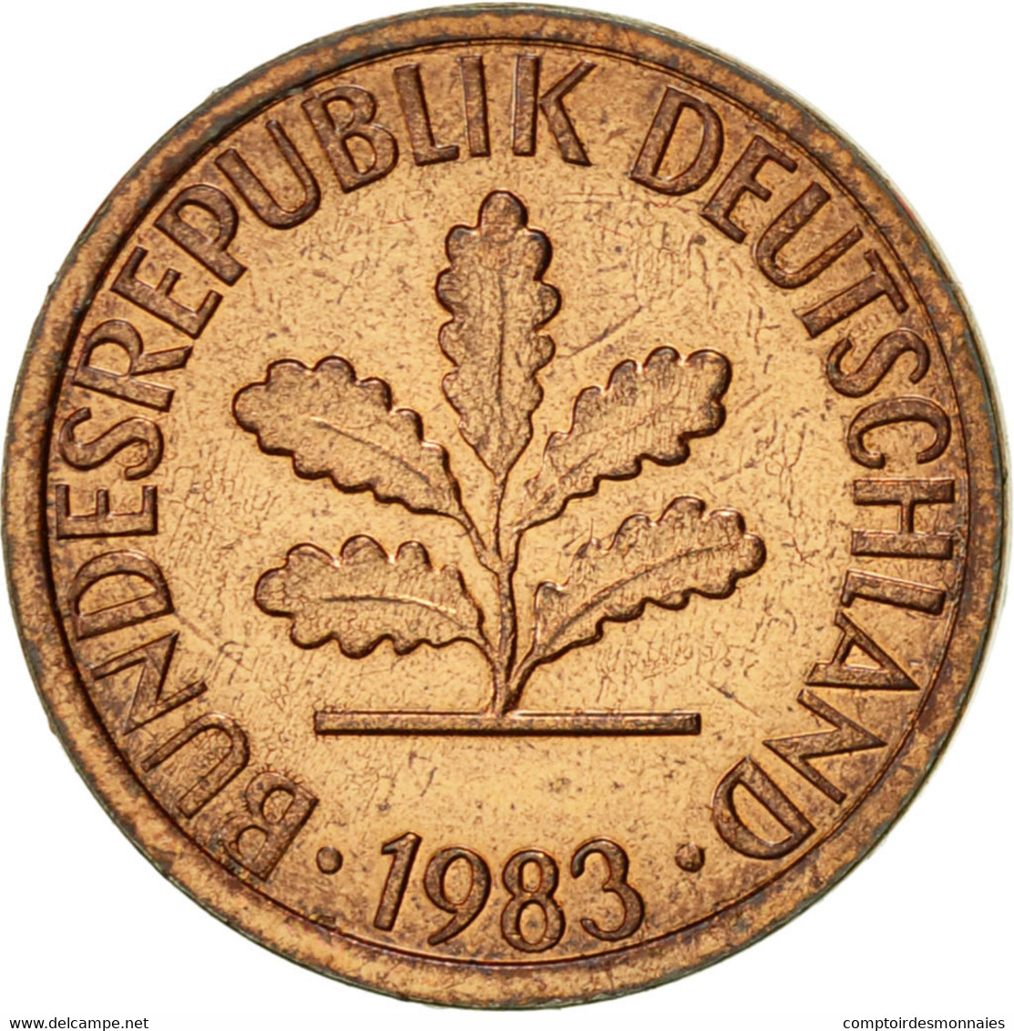 Monnaie, République Fédérale Allemande, Pfennig, 1983, Hambourg, TTB+, Copper - 1 Pfennig