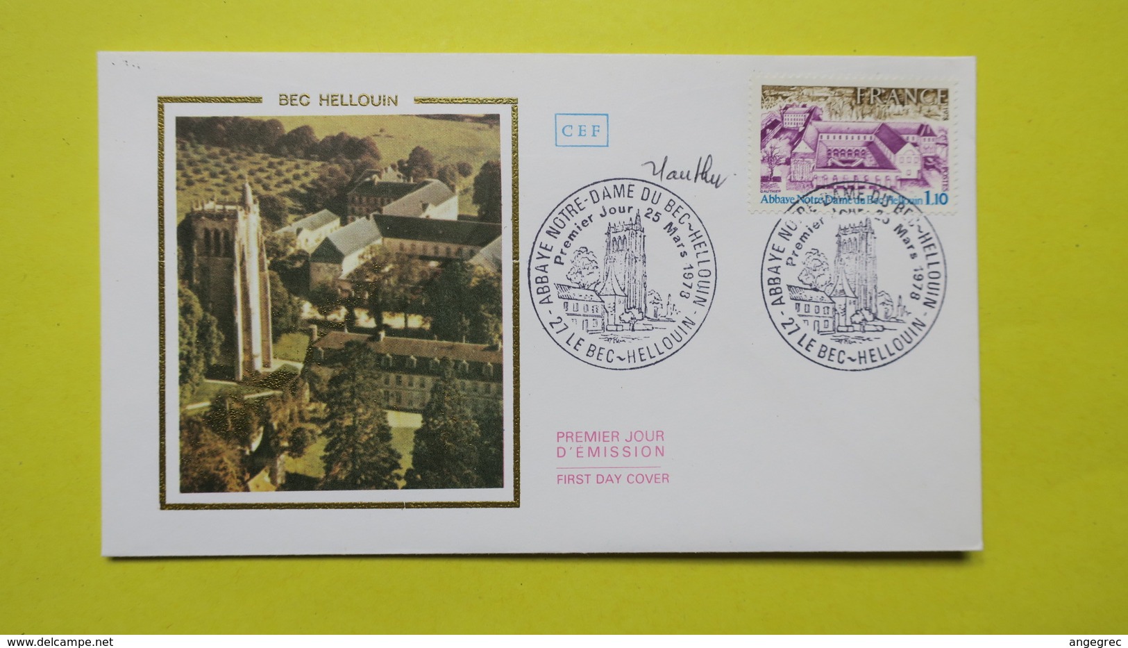 Autographe  Sur  FDC  First Day Cover  Premier Jour   A VOIR   1978 - Autres & Non Classés