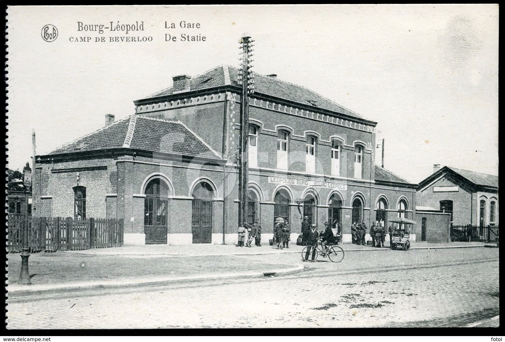 OLD POSTCARD TRAIN STATION LA GARE BOURG LEOPOLD BELGIQUE  BELGIUM CARTE POSTALE - Leopoldsburg