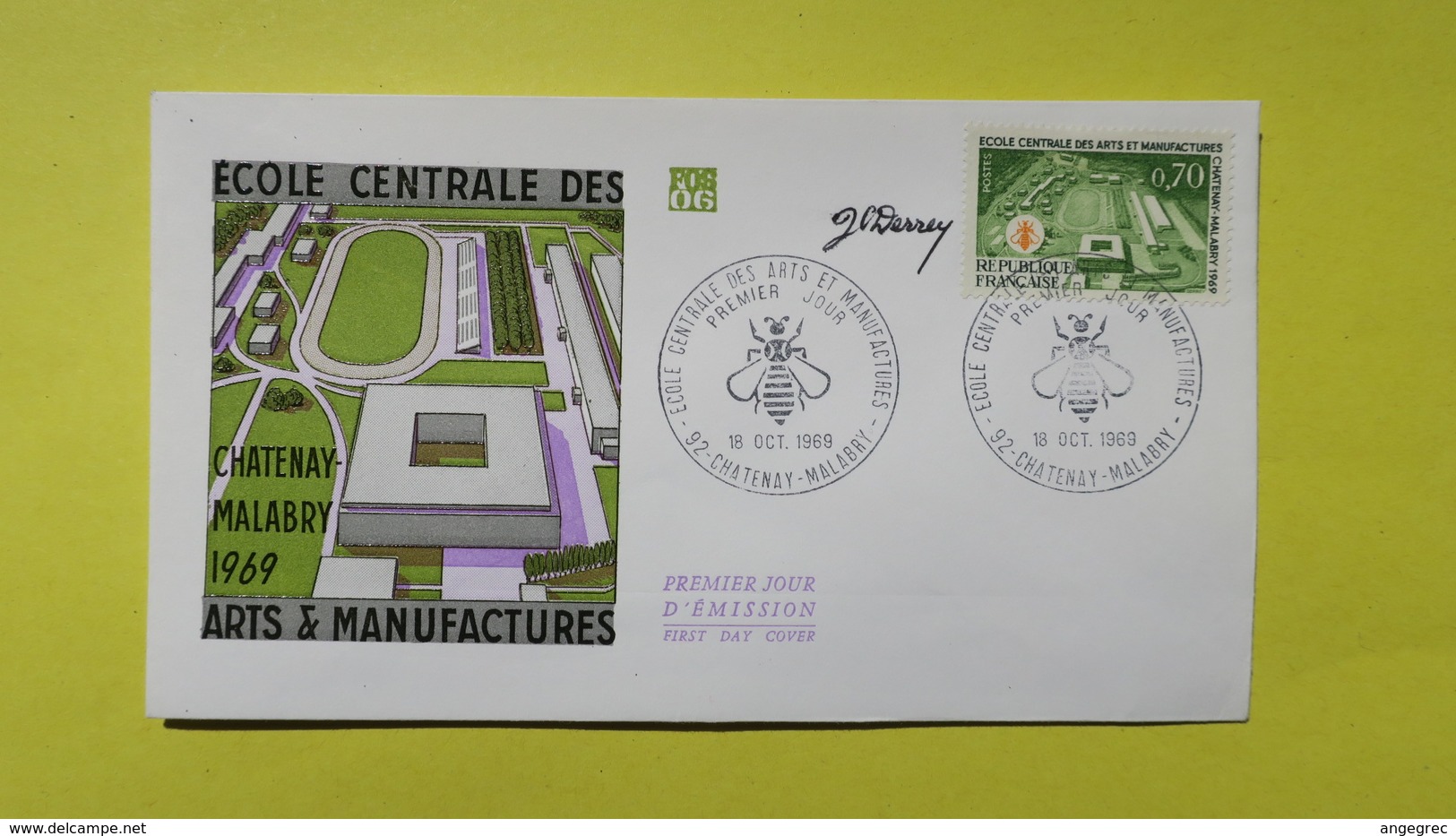 Autographe  Sur  FDC  First Day Cover  Premier Jour   A VOIR   1969 - Autres & Non Classés