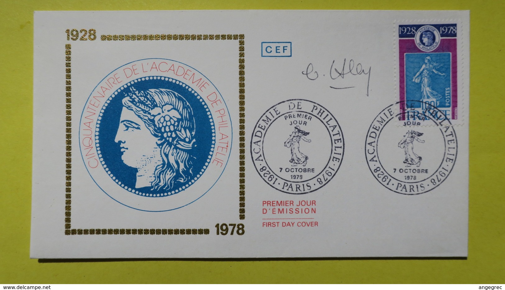 Autographe  Sur  FDC  First Day Cover  Premier Jour   A VOIR   1978 - Autres & Non Classés