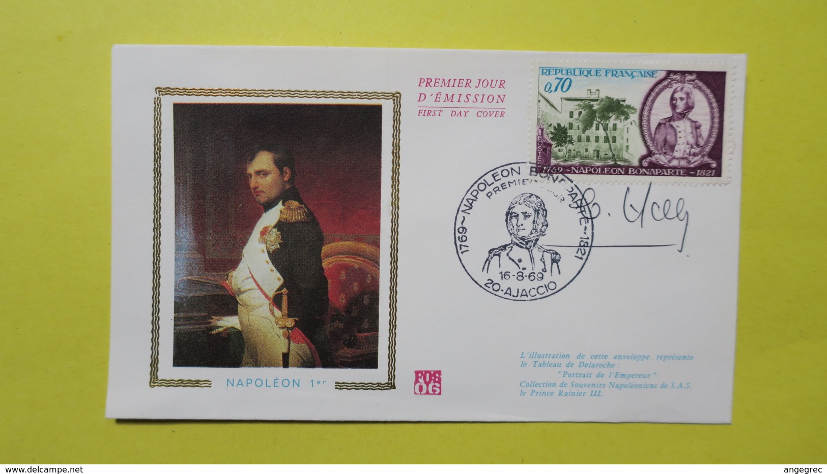 Autographe  Sur  FDC  First Day Cover  Premier Jour   A VOIR   1969 - Autres & Non Classés