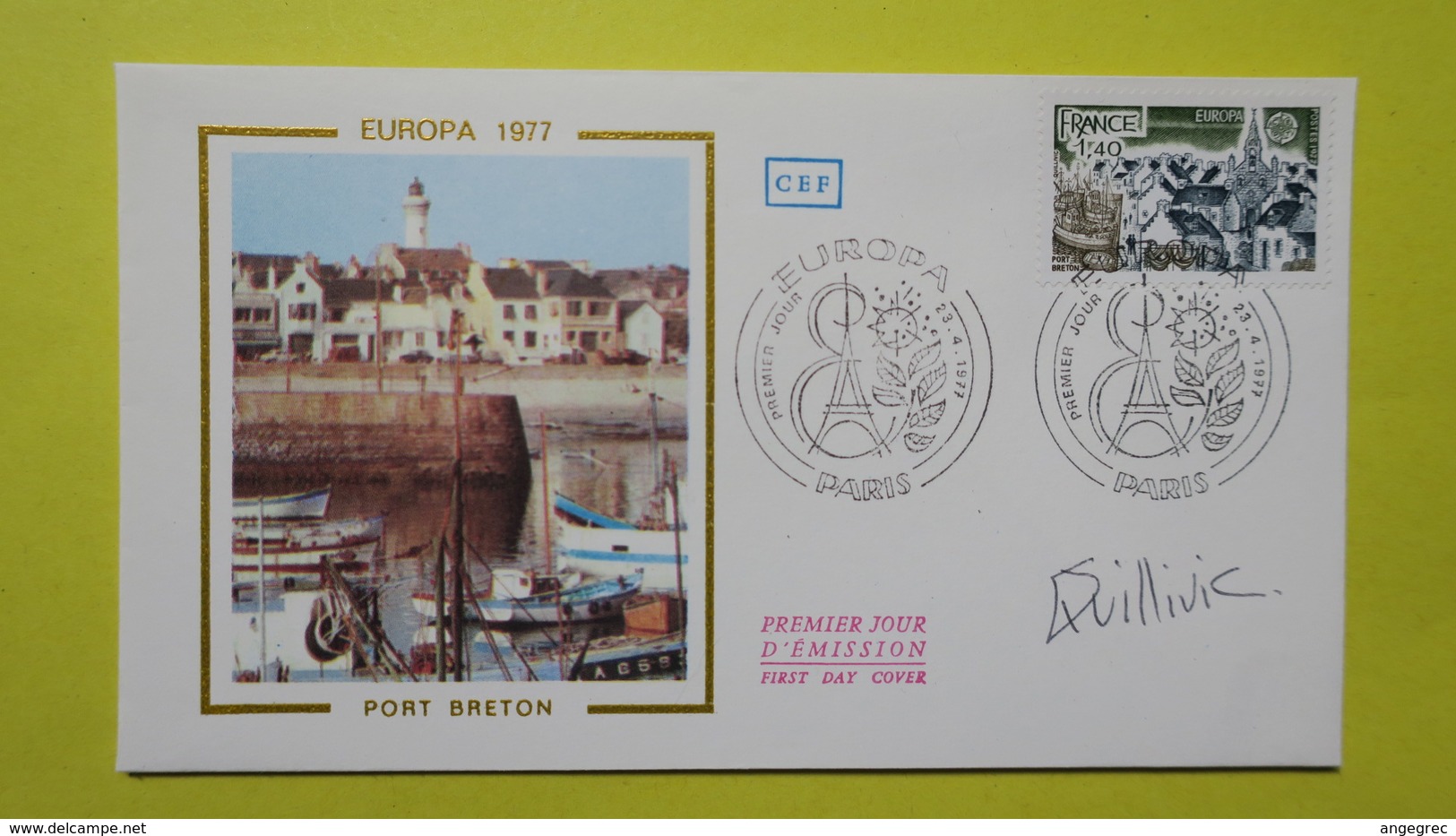 Autographe  Sur  FDC  First Day Cover  Premier Jour   A VOIR   1977 - Autres & Non Classés