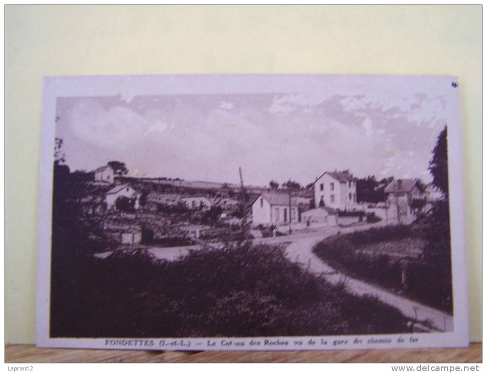 FONDETTES (INDRE ET LOIRE) LE COTEAU DES ROCHES VU DE LA GARE DU CHEMIN DE FER. - Fondettes