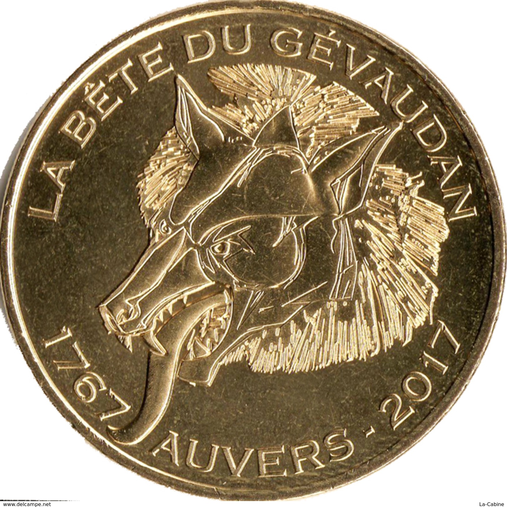 43 HAUTE LOIRE SAUGUES AUVERS LOUP BÊTE DE GÉVAUDAN MÉDAILLE MONNAIE DE PARIS 2017 JETON TOKEN MEDALS COINS - 2017