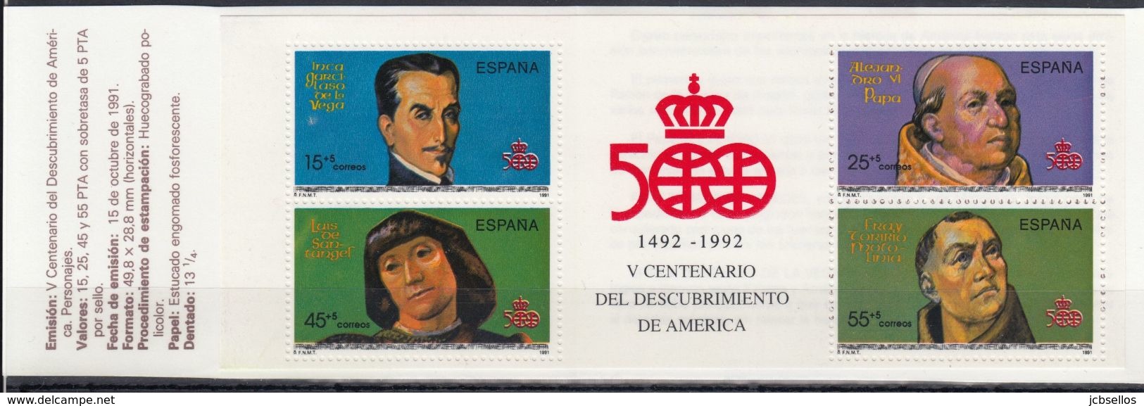 ESPAÑA 1991 CARNET Nº 3137-C NUEVO - Blocs & Hojas