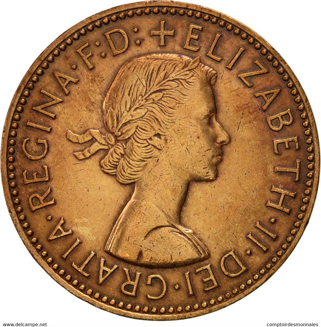 Monnaie, Grande-Bretagne, Elizabeth II, 1/2 Penny, 1966, TTB, Bronze, KM:896 - C. 1/2 Penny