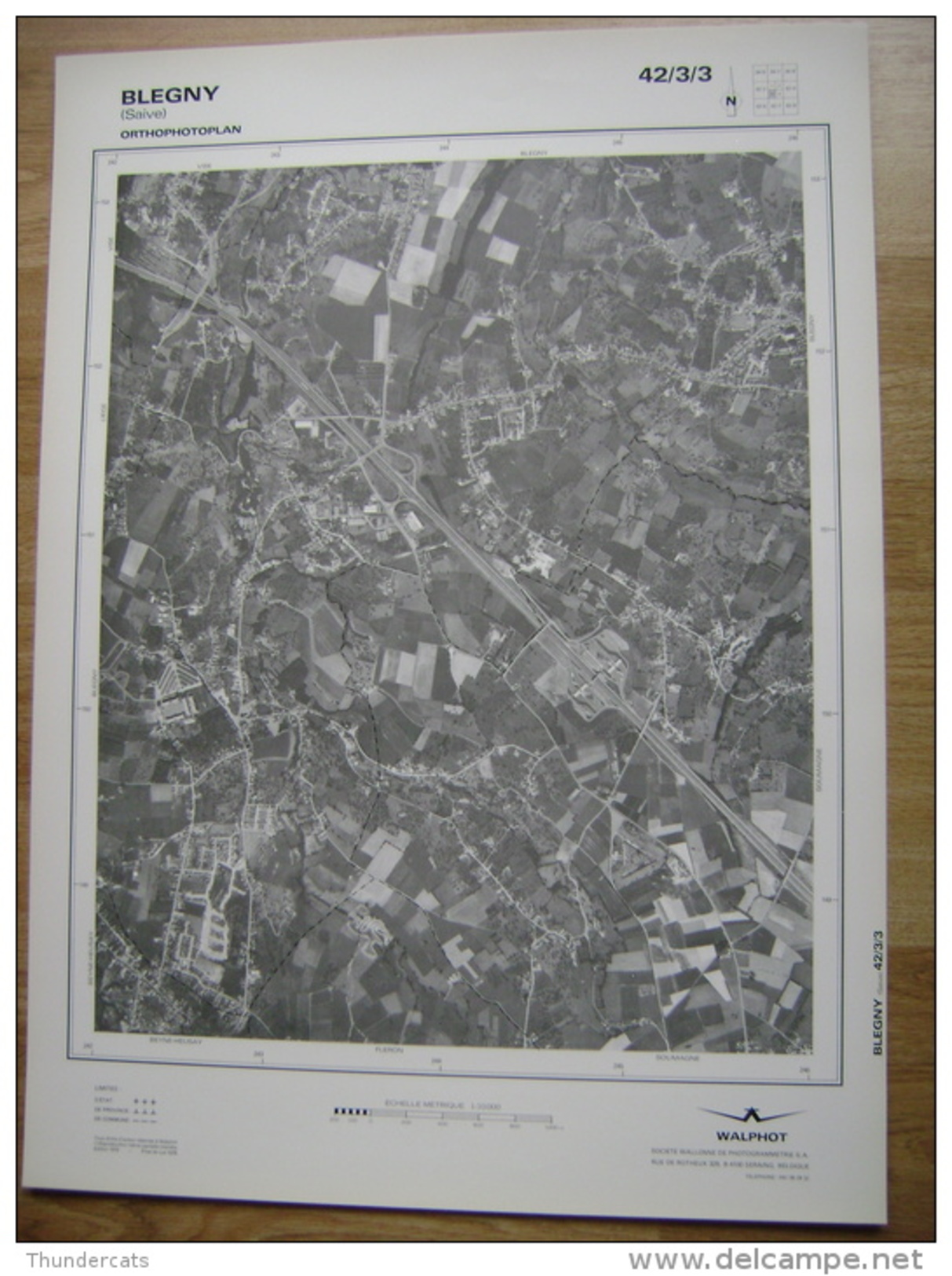 GRAND PHOTO VUE AERIENNE 66 Cm X 48 Cm De 1979  BLEGNY SAIVE - Topographical Maps