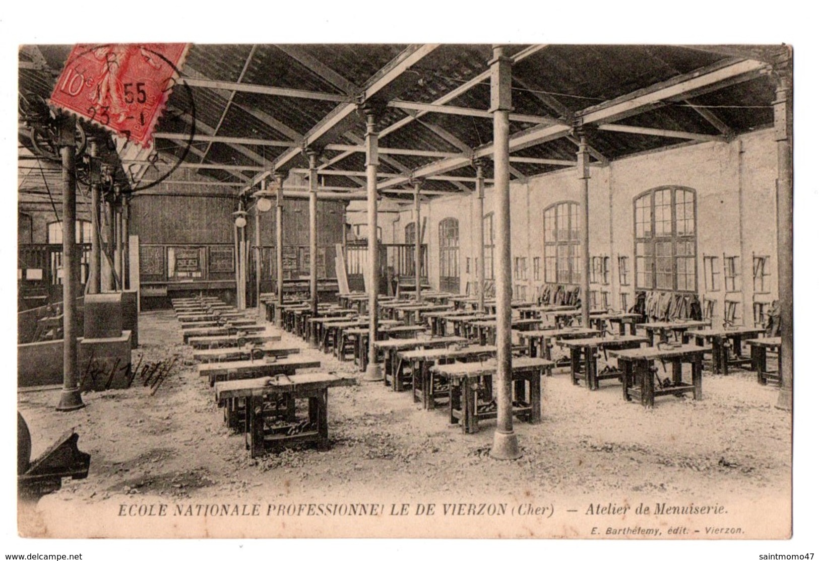 18 - VIERZON . ECOLE NATIONALE PROFESSIONNELLE .ATELIER DE MENUISERIE - Réf. N°4084 - - Vierzon