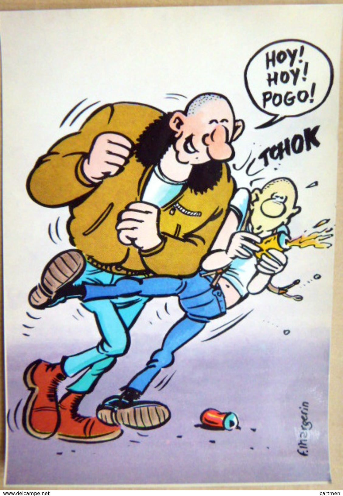 MARGERIN BANDE DESSINEE SKIN HEAD   CARTE MDM 1985 - Autres & Non Classés