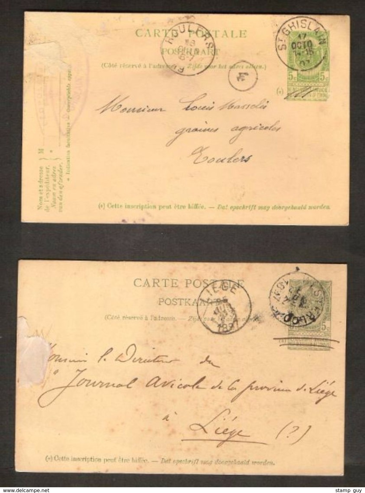 Lot Van 18 Postkaarten Met Enkele ZELDZAME Stempels In Variërende Staat ; Zie 5 Scans ! Inzet Aan 1 €   ! LOT 129 - 1893-1907 Wappen