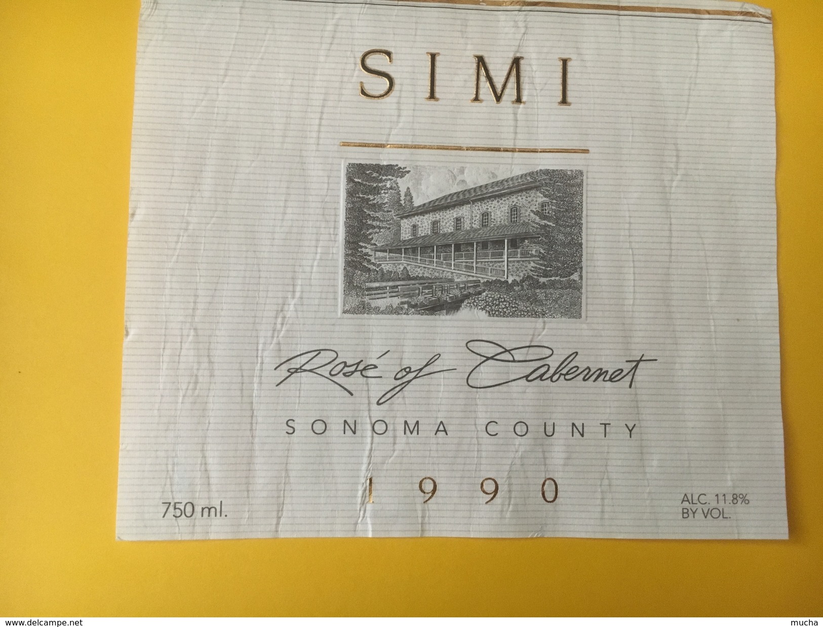 4718 -  Simi Rosé Of Cabernet 1990 Sonoma County Usa - Autres & Non Classés