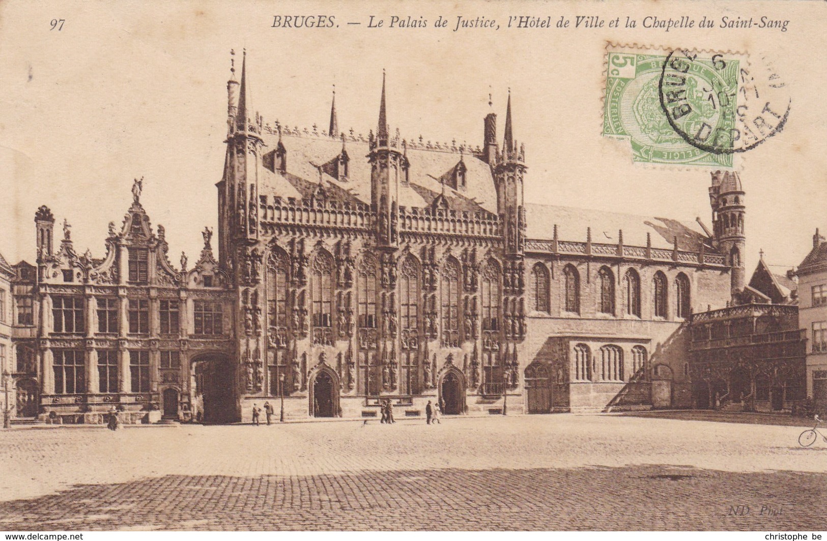 Brugge, Bruges, Le Palais De Justice, L'Hôtel De Ville Et La Chapelle Du Saint Sang (pk37862) - Brugge