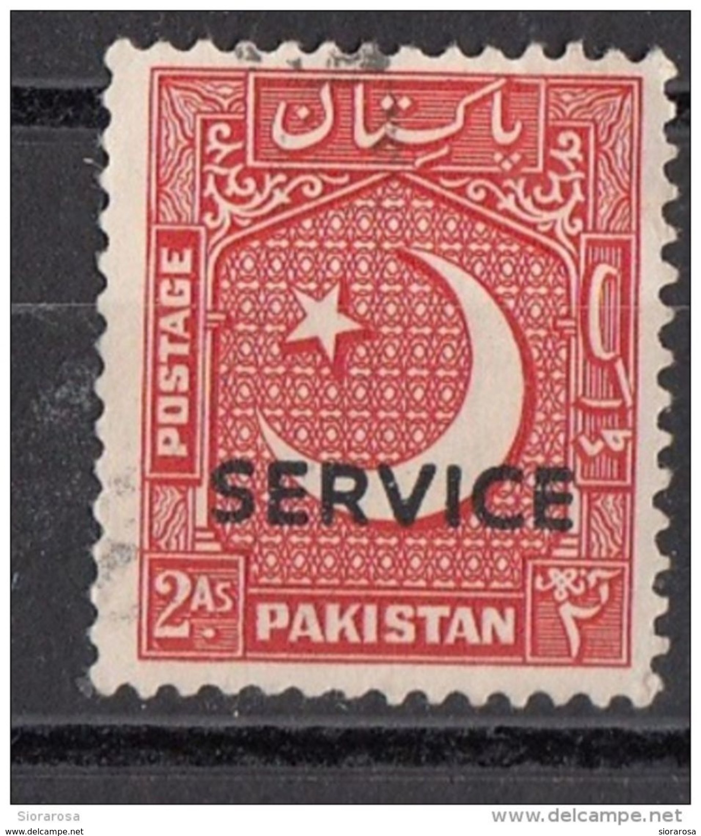 O29 Pakistan 1949  Crescent Moon Overprint Surcharged SERVICE Viaggiato Used - Pakistan