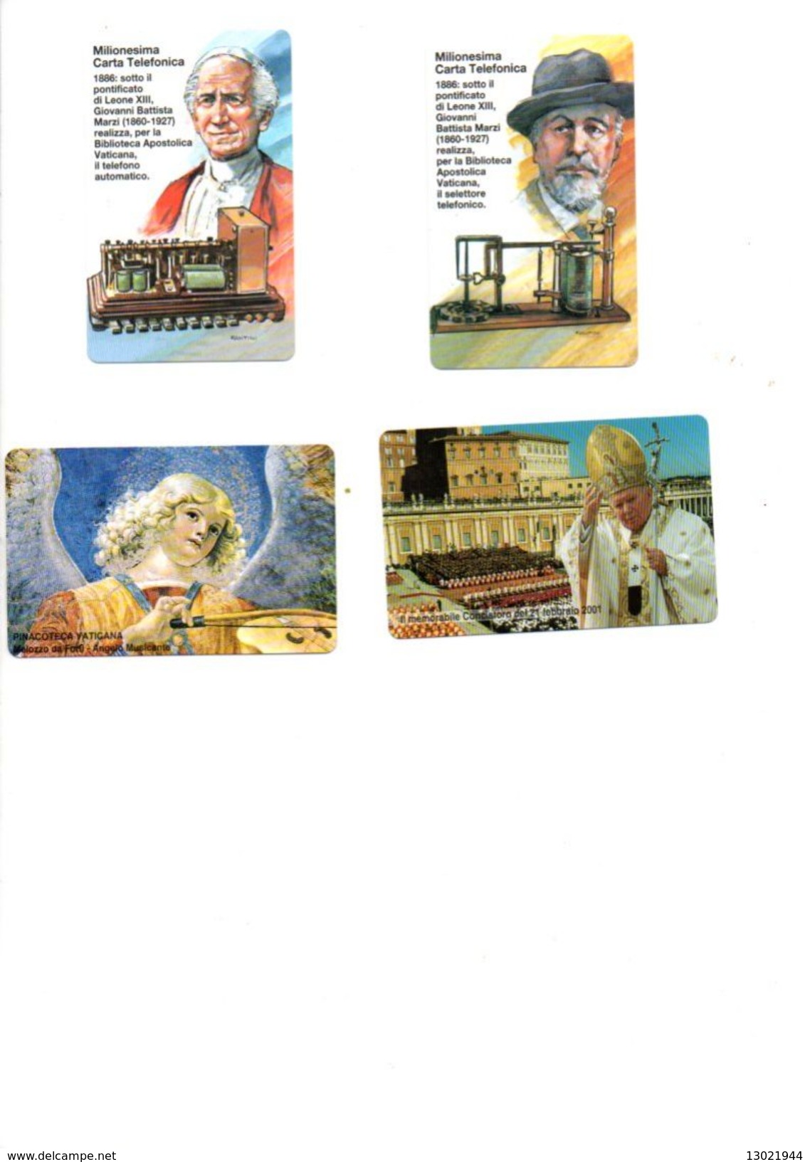 VATICANO MINI LOTTO DI 4 SCHEDE NUOVE GOLDEN: 15 - 46 - 47 - 85 - Vatican