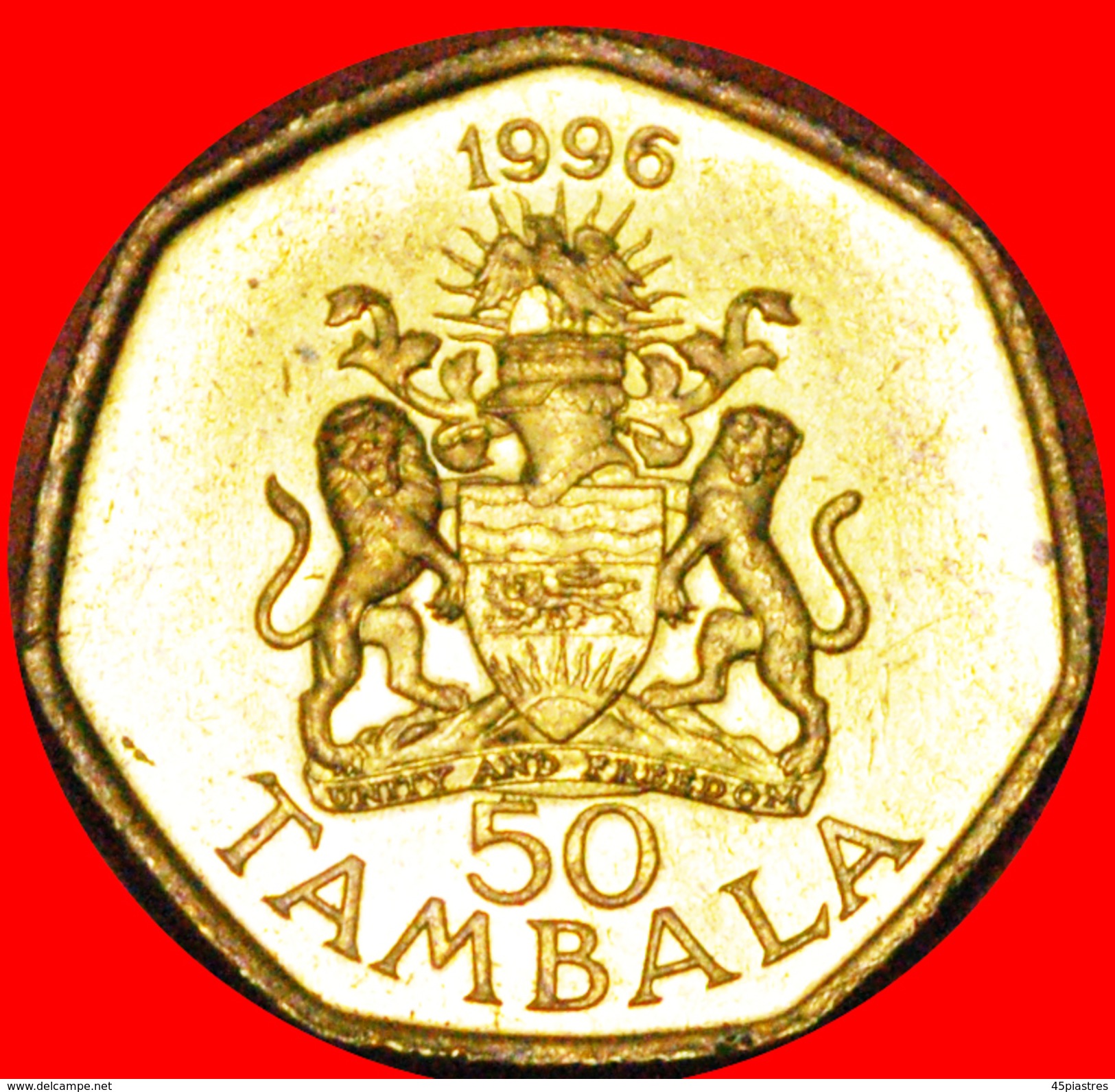 * HEPTAGON: MALAWI ★ 50 TAMBALA 1996! MINT LUSTRE! LOW START&#x2605; NO RESERVE! - Malawi