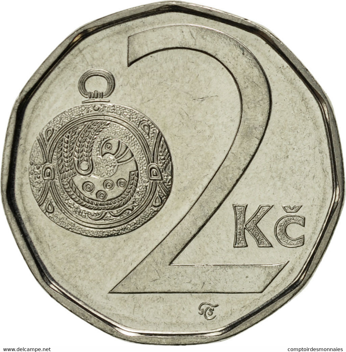 Monnaie, République Tchèque, 2 Koruny, 2002, SUP, Nickel Plated Steel, KM:9 - Tchéquie