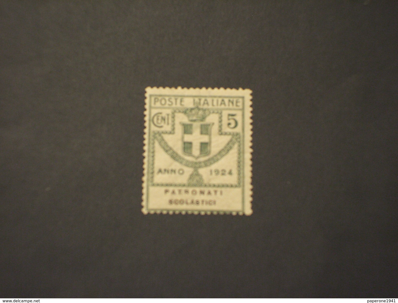 ITALIA REGNO - Enti Semistatali - VARIETA' - 1924 STEMMA 5 C., Con Punto Tra T.r (patronati) - NUOVO(++) - Assurés