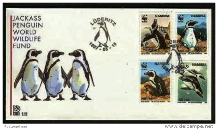 NAMIBIA, 1997, Mint FDC,  W.W.F. Penguins, MI Nr. 2.22,  F4050 - Namibië (1990- ...)
