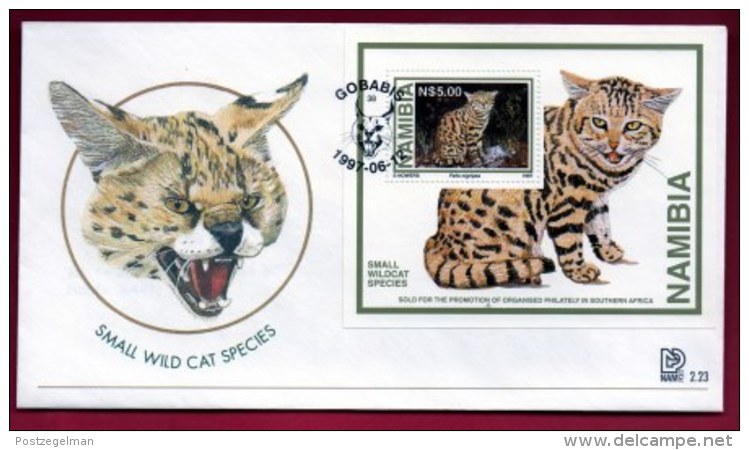NAMIBIA, 1997, Mint FDC,  Wild Cats, MI Nr. 2.23ms,  F4053 - Namibia (1990- ...)