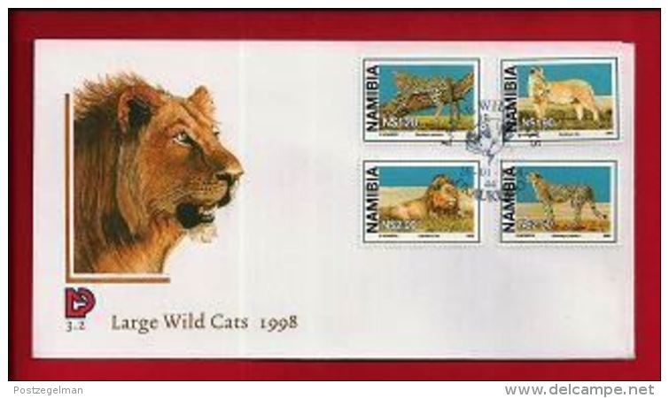 NAMIBIA, 1998, Mint FDC , Large Wild Cats, MI Nr. 3,02  F3608 - Namibië (1990- ...)