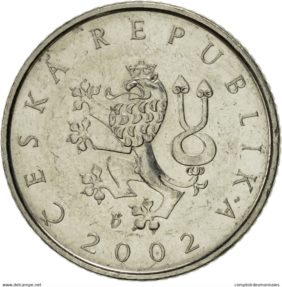 Monnaie, République Tchèque, Koruna, 2002, SUP, Nickel Plated Steel, KM:7 - Tchéquie