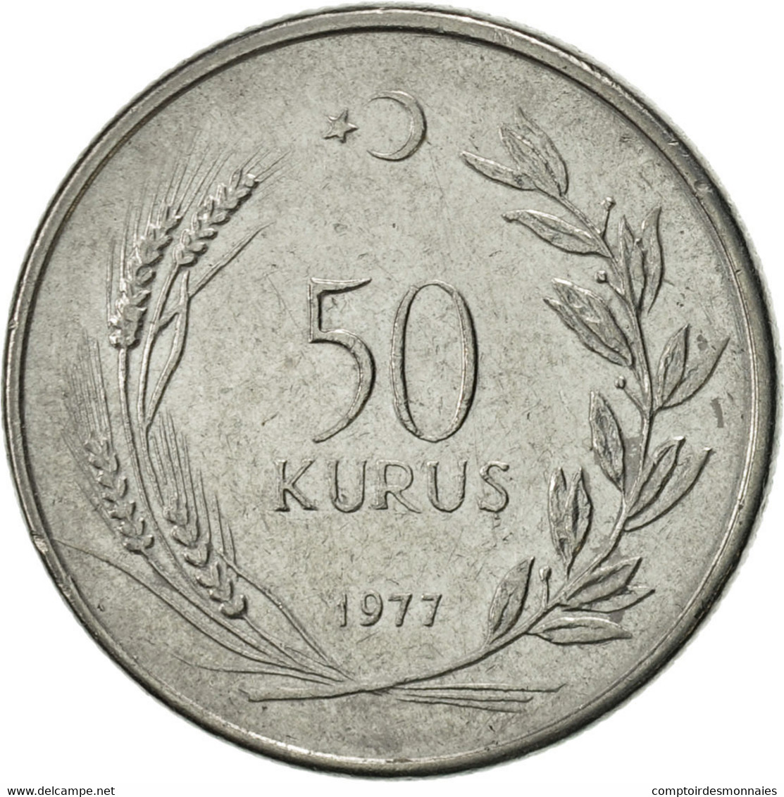 Monnaie, Turquie, 50 Kurus, 1977, SUP, Stainless Steel, KM:899 - Turquie