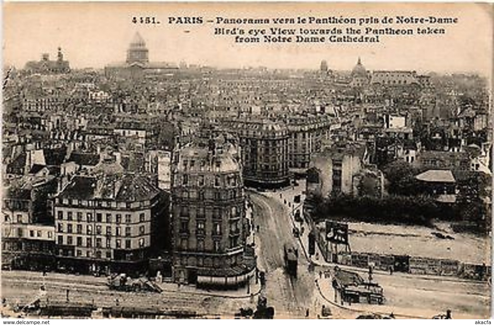 CPA PARIS 5e Panorama Vers Le Panthéon Pris De Notre-Dame (302774) - Cartas Panorámicas