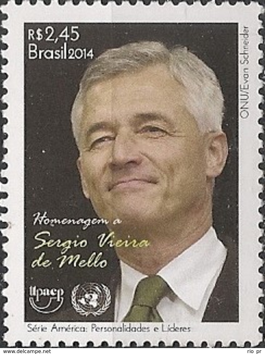 BRAZIL - SÉRGIO VIEIRA DE MELLO (1948-2003), FORMER EMPLOYEE OF THE UNITED NATIONS 2014 - MNH - Neufs