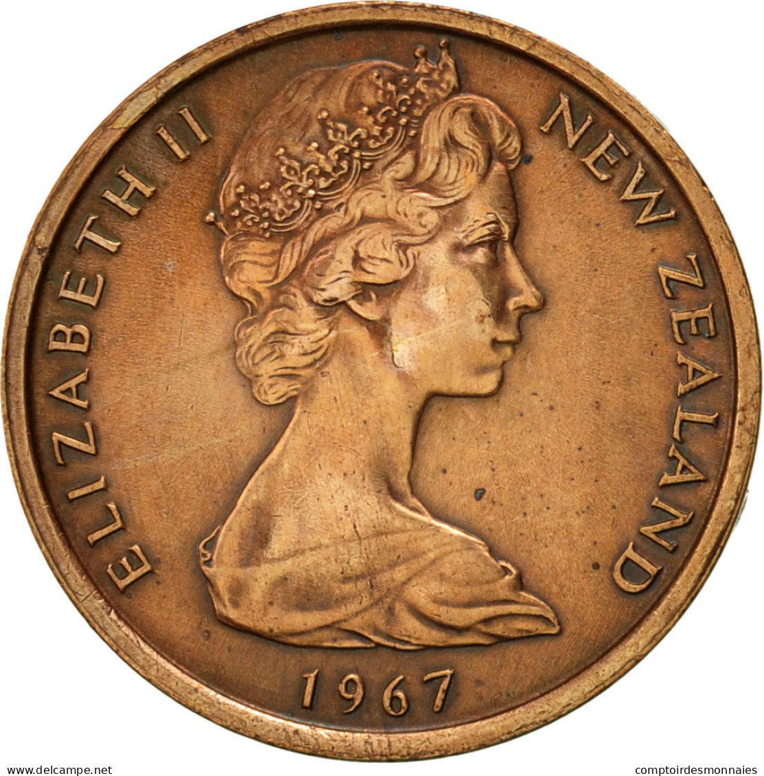 Monnaie, Nouvelle-Zélande, Elizabeth II, Cent, 1967, SUP, Bronze, KM:31.1 - New Zealand