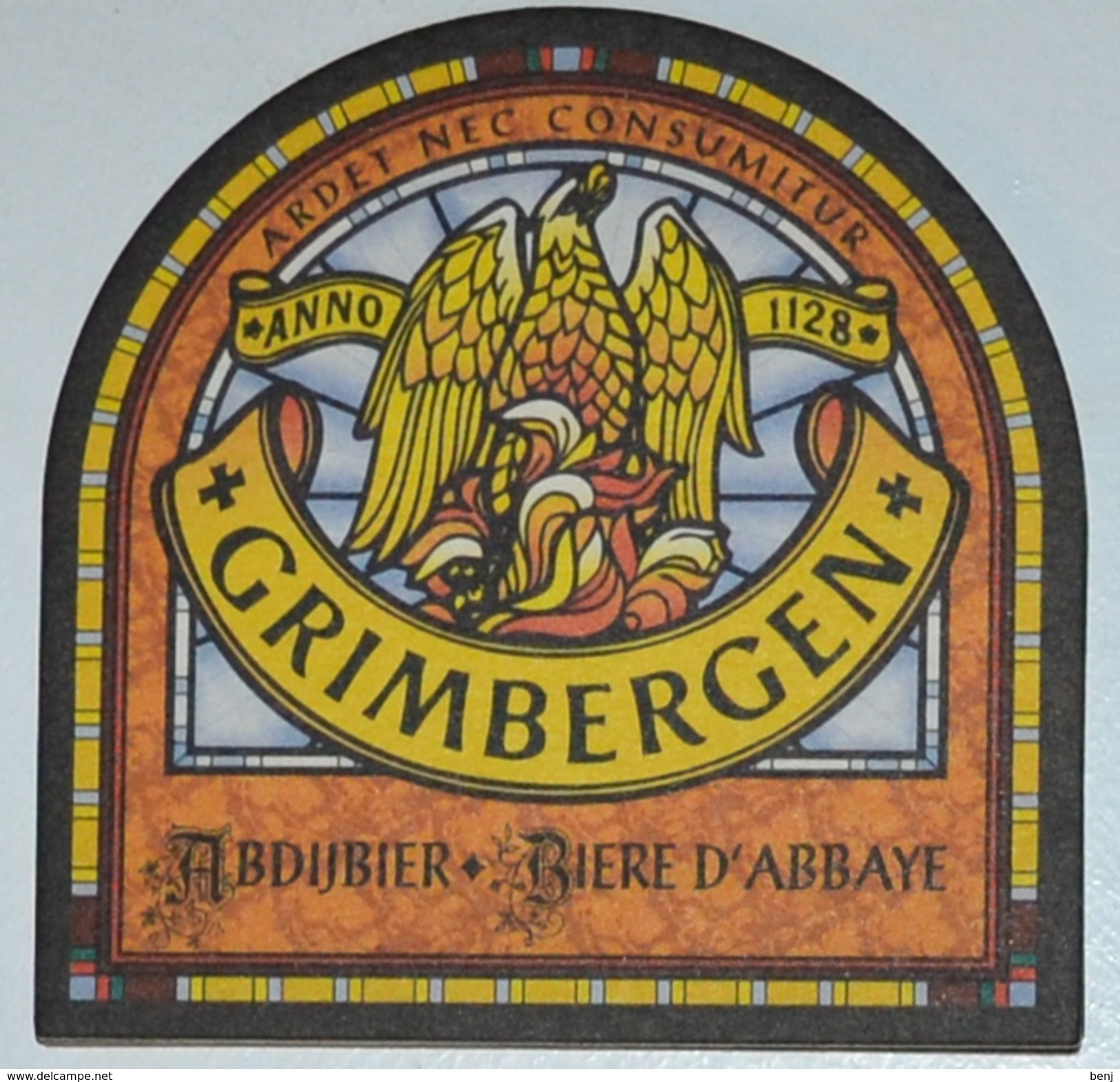 Sous-bock GRIMBERGEN Abdijbier Bière D'abbaye (phoenix Phénix Feniks) Bierdeckel Bierviltje Coaster (CX) - Sous-bocks